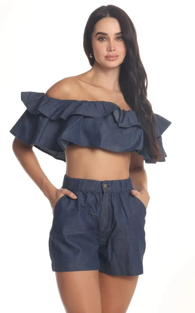 Blusa Azul Boleros - Navissi Clothing ♡