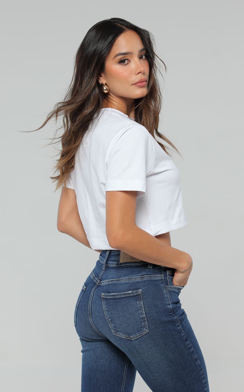Camiseta Blanca Cropped