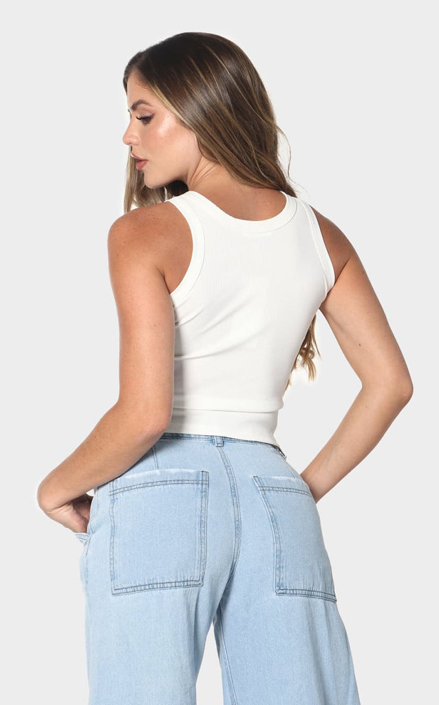 Blusa Blanca Manga Sisa - Navissi