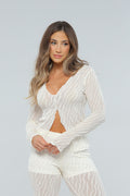 Blusa Marfil Manga Larga