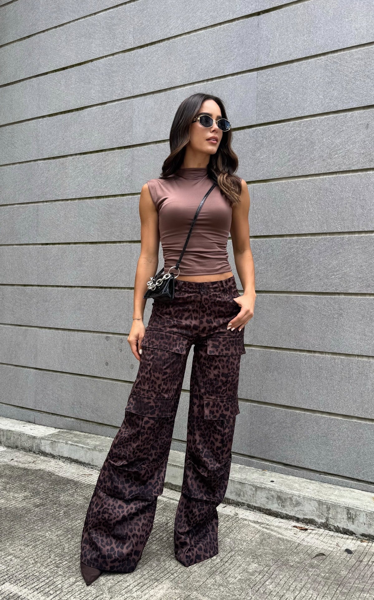 Blusa Café Manga Sisa