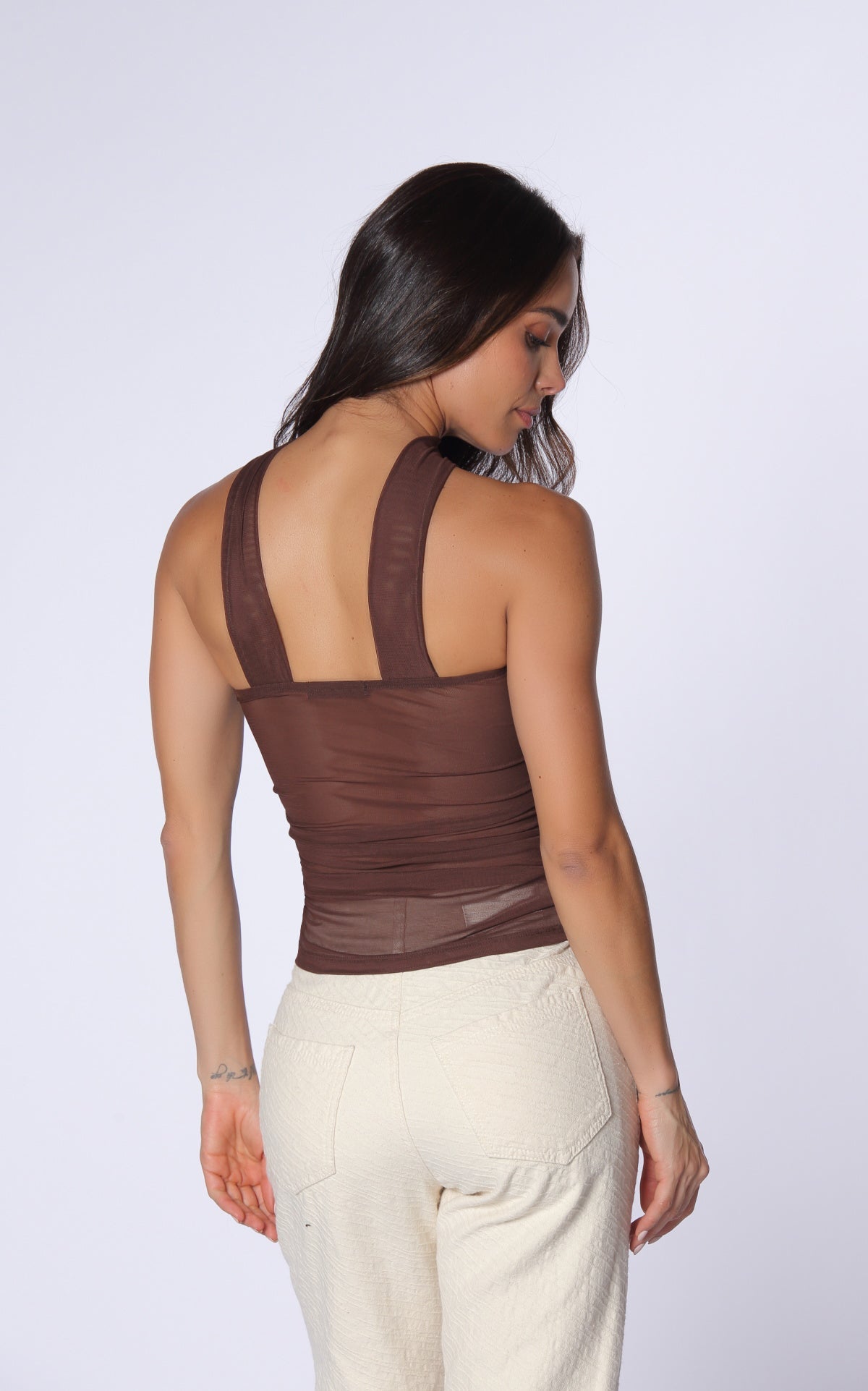 Chocolate Strapless Blouse