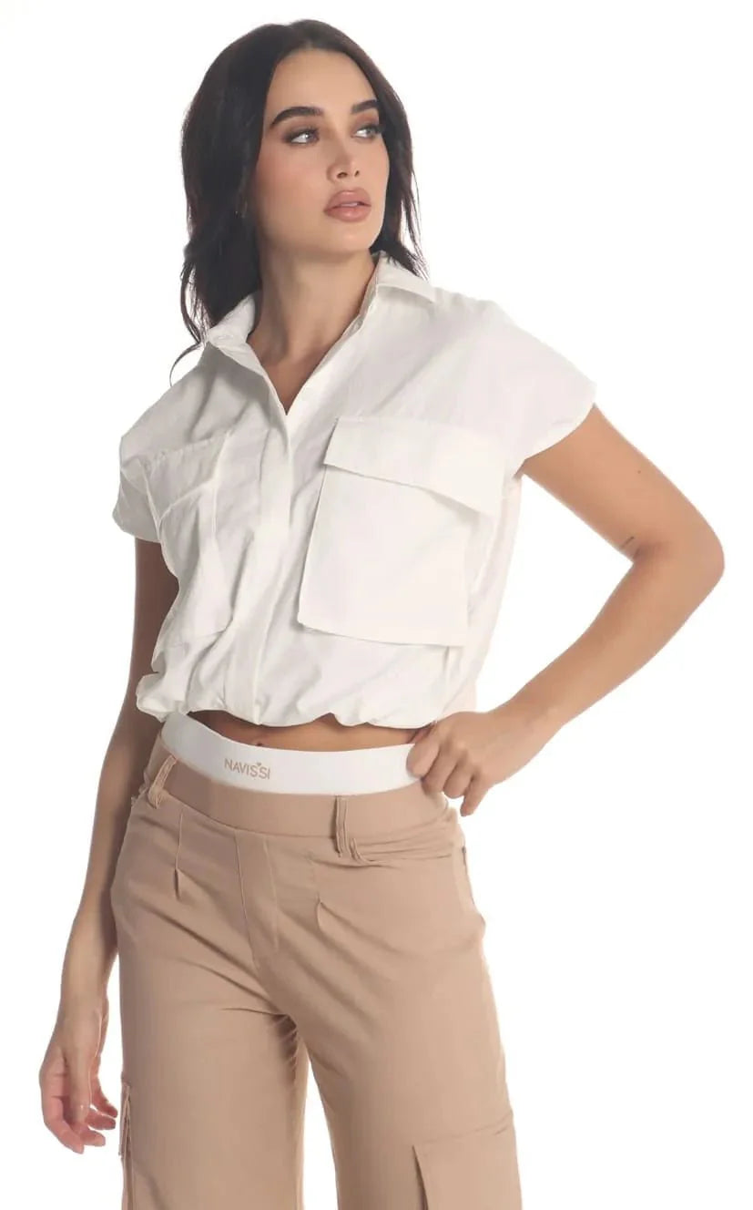Blusa Marfil Cargo - Navissi Clothing ♡