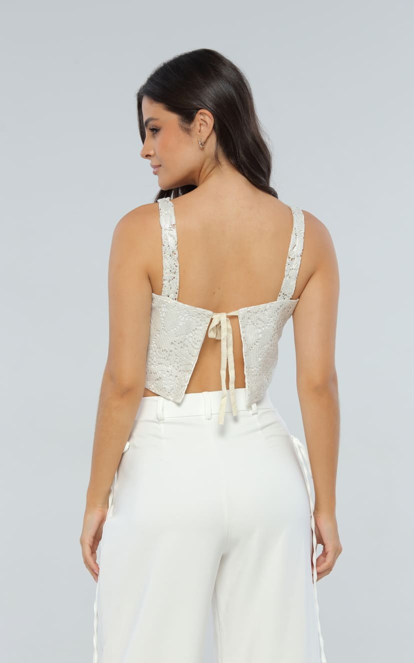 Blusa Marfil Crop