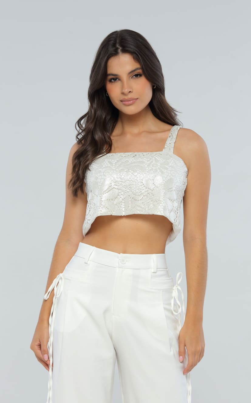 Blusa Marfil Crop