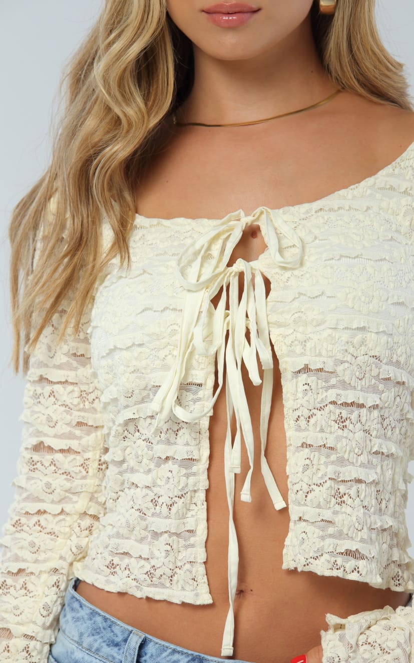 Blusa Marfil Manga Larga