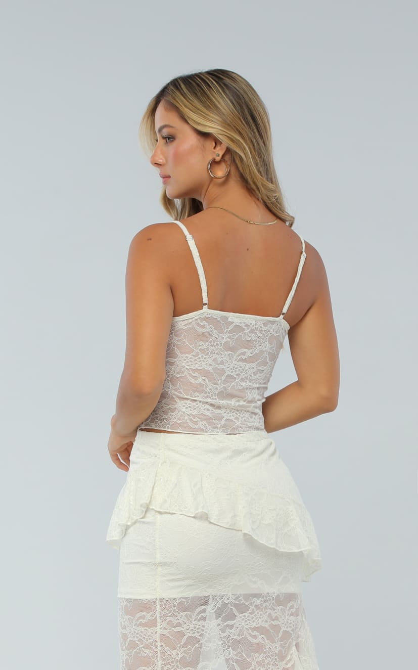 Blusa Marfil Abertura