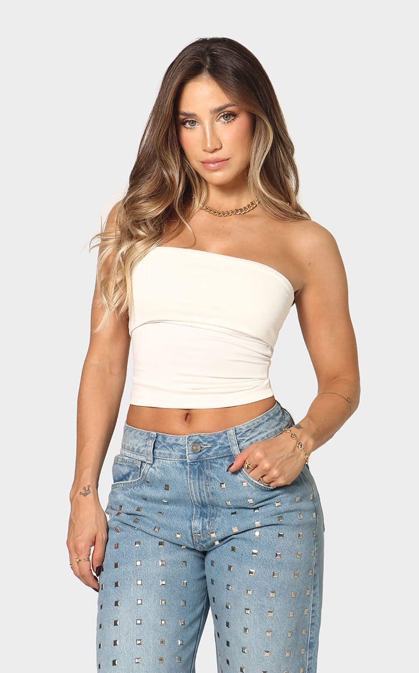 Blusa Marfil Straple - Navissi