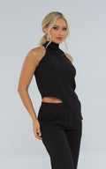 Blusa Negra Cuello Halter