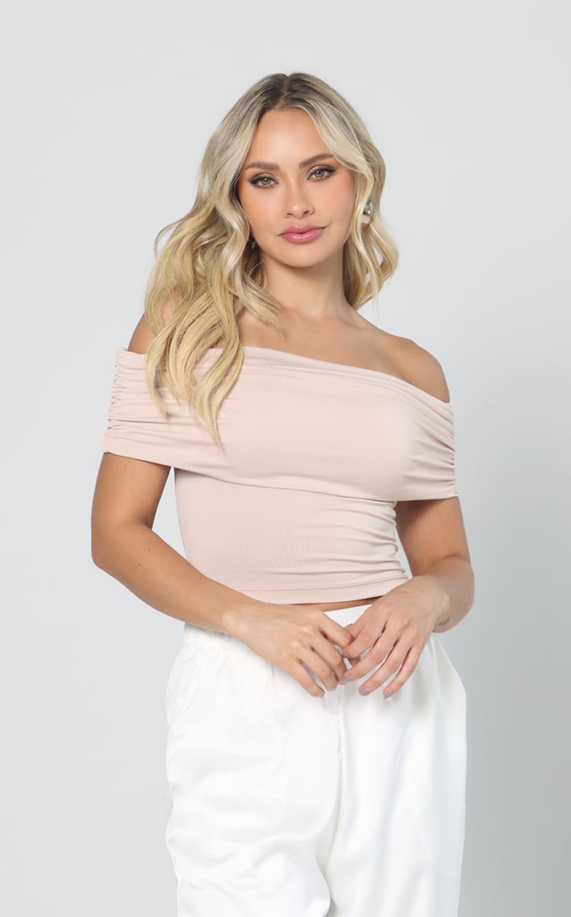 Blusa Nude Cuello Bandeja Navissi