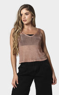 Blusa Oro Rosa Escote V - Navissi