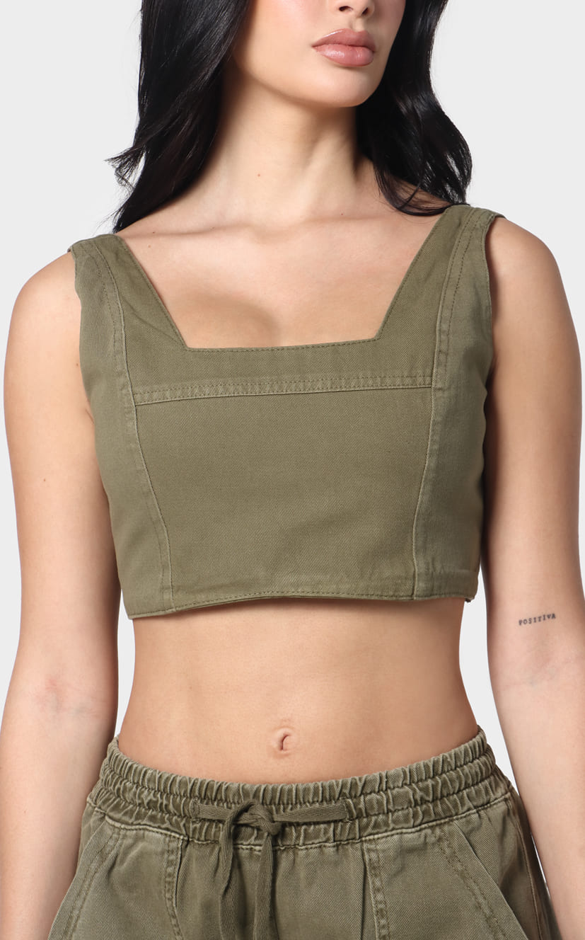 Blusa Verde Denim