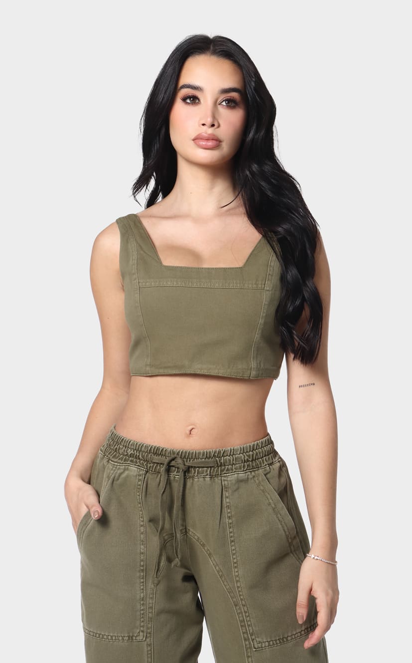 Blusa Verde Denim