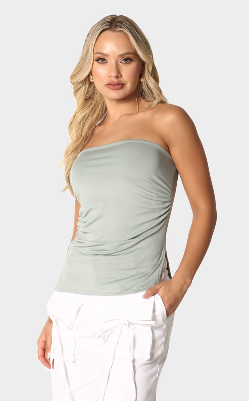 Blusa Straple Verde Salvia