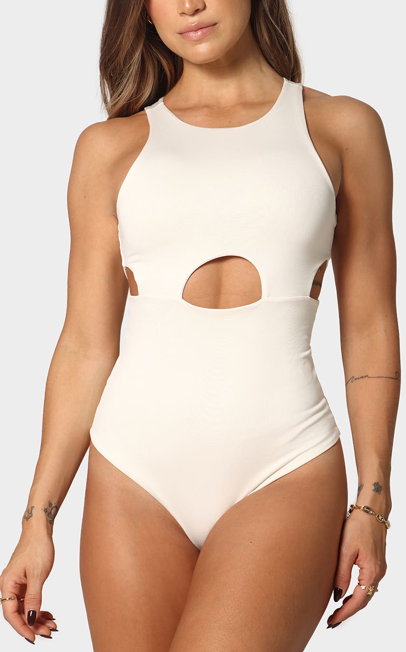 Body Marfil Cut Out En Escote