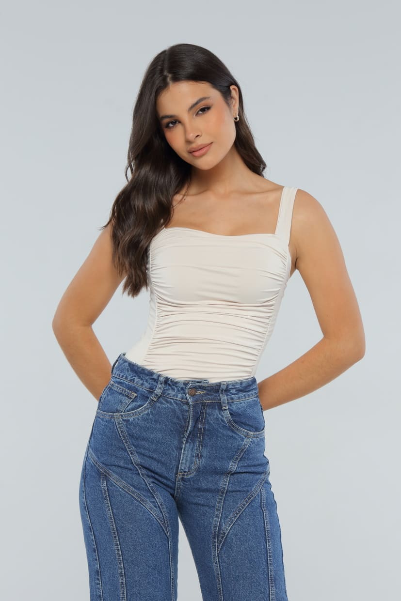 Body Marfil Drapeado