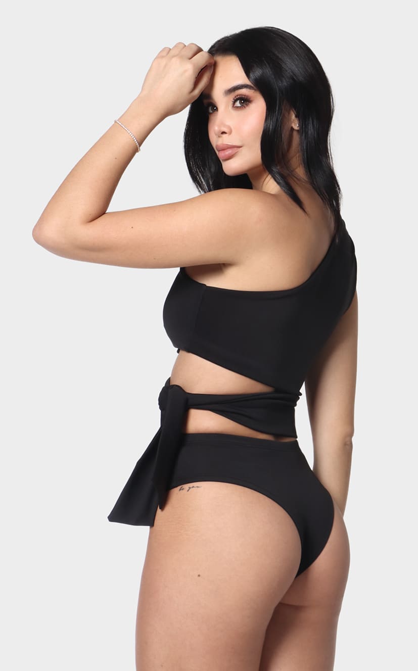 Body Negro Amarre Lateral