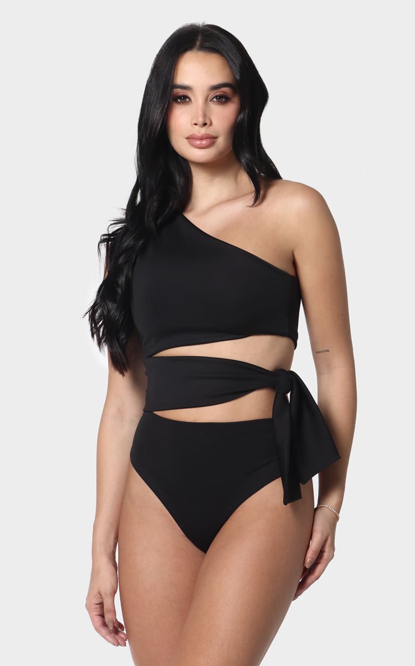 Body Negro Amarre Lateral