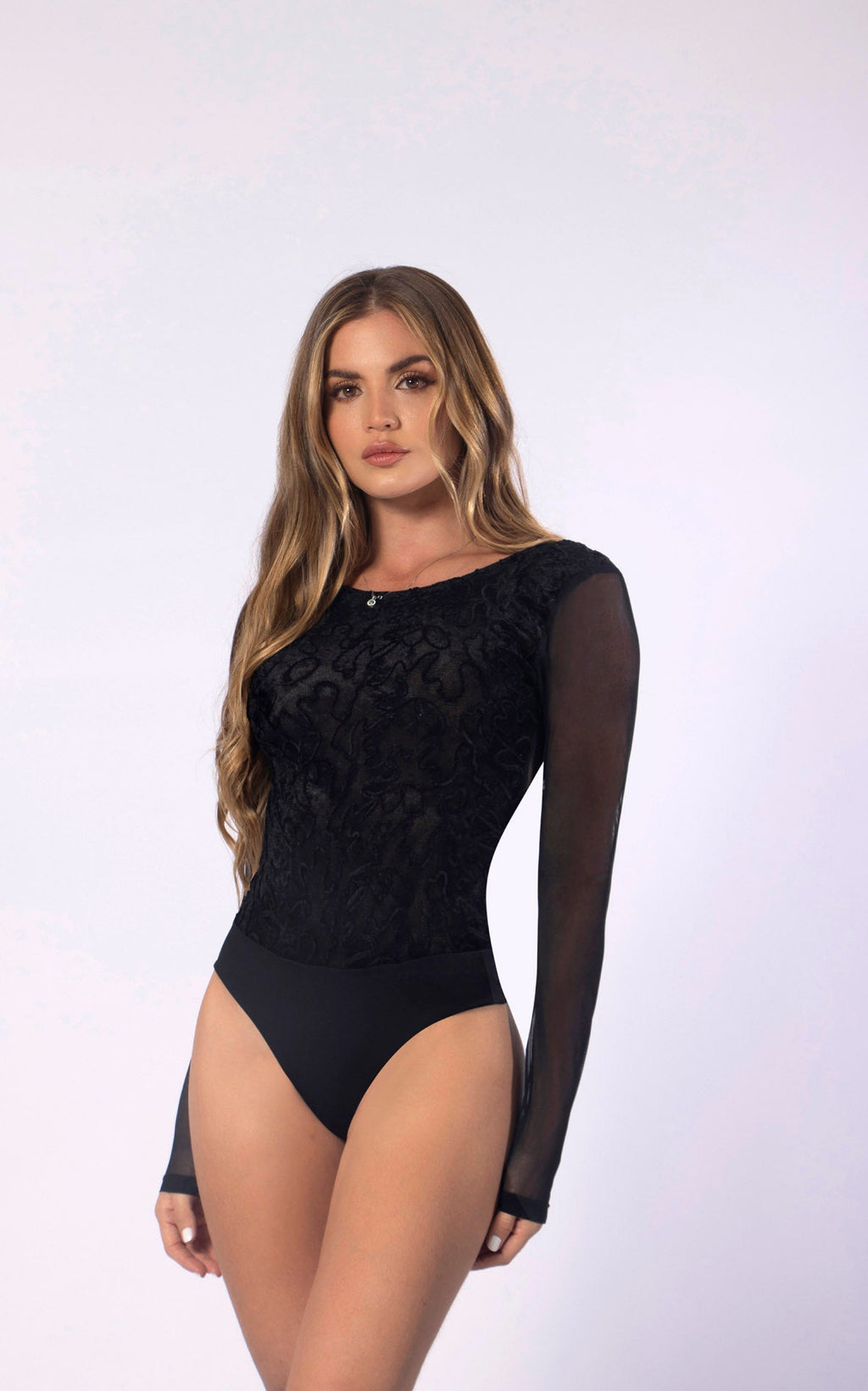 Body Negro Escote En Espalda Texturizado
