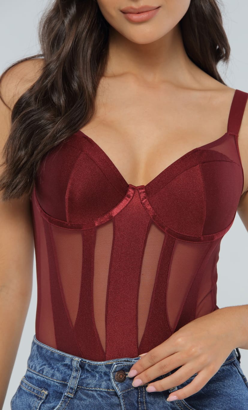 Body Vinotinto Cortes Frente