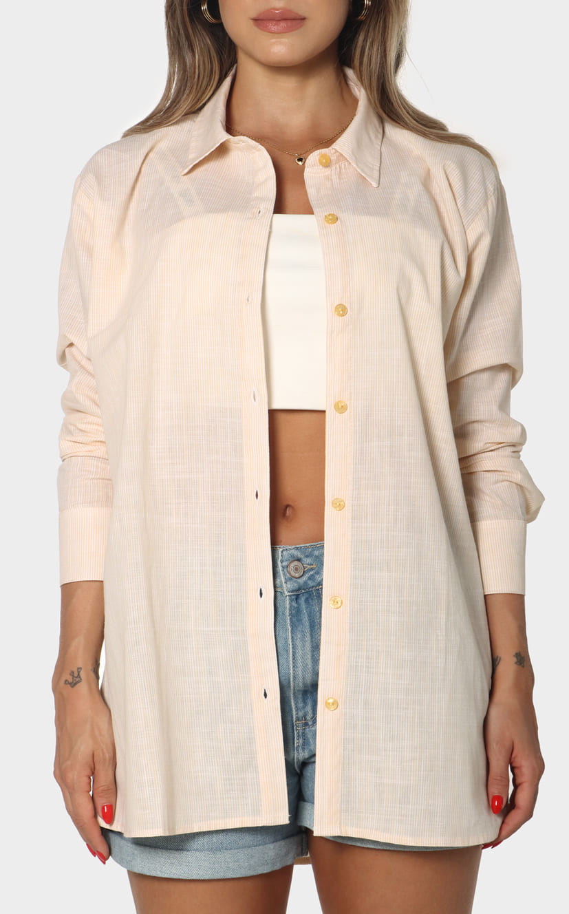 Camisa Básica Amarilla Botones