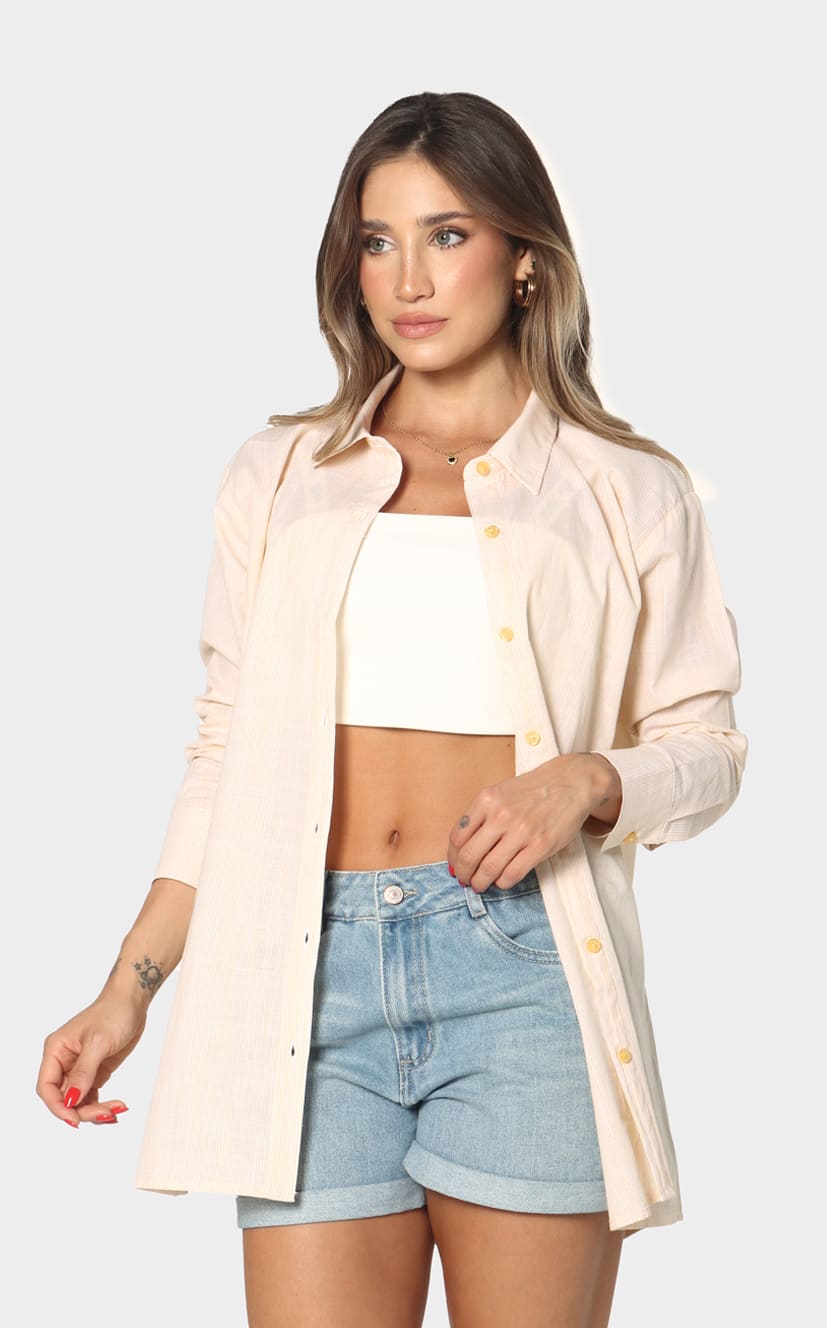 Camisa Básica Amarilla Botones