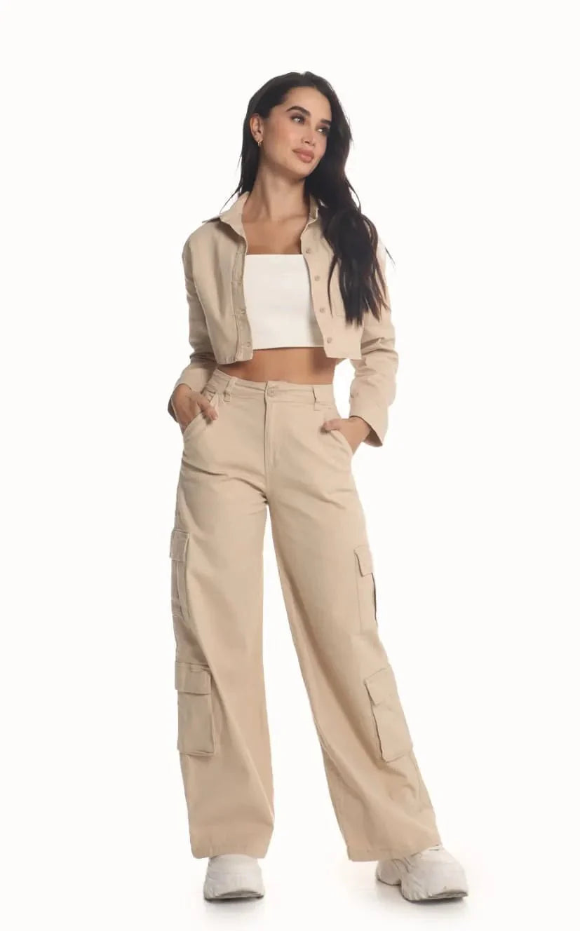 Camisa Beige Drill - Navissi Clothing ♡