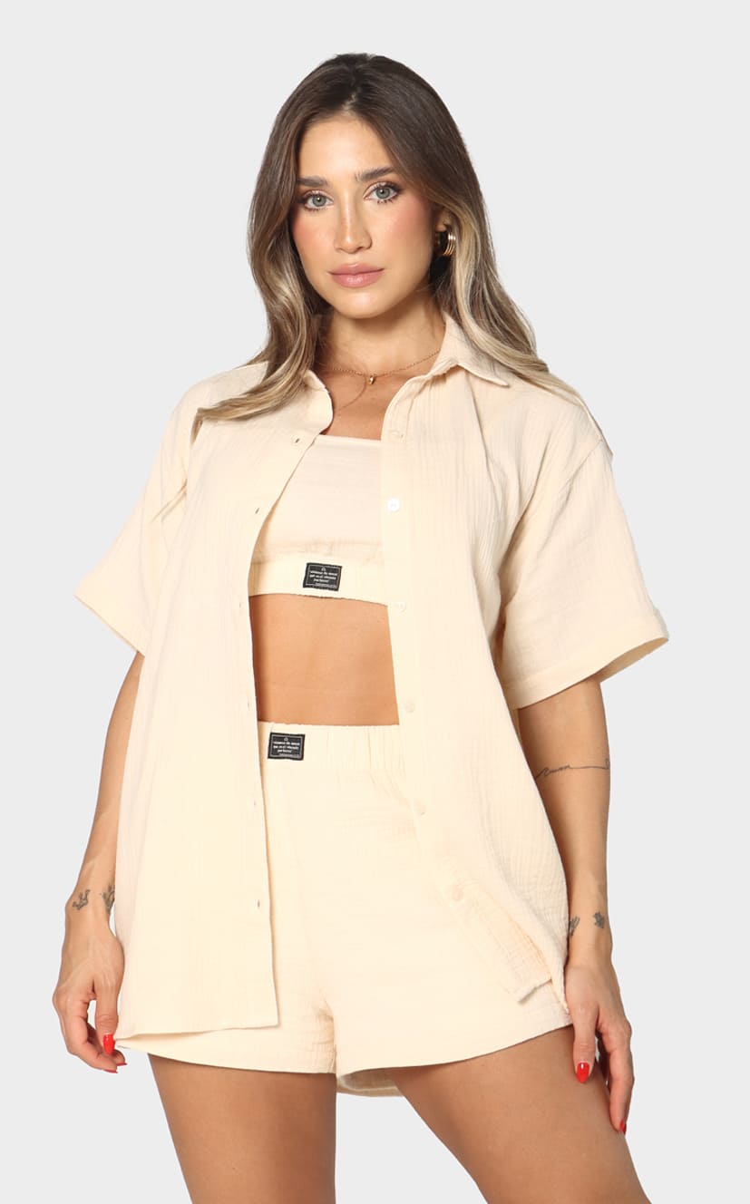 Camisa Oversize Crema