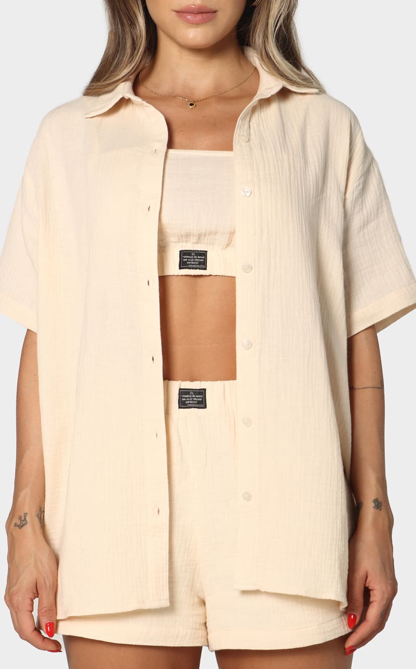 Camisa Oversize Crema