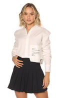 Camisa Marfil Bolsillo Detalle - Navissi Clothing ♡