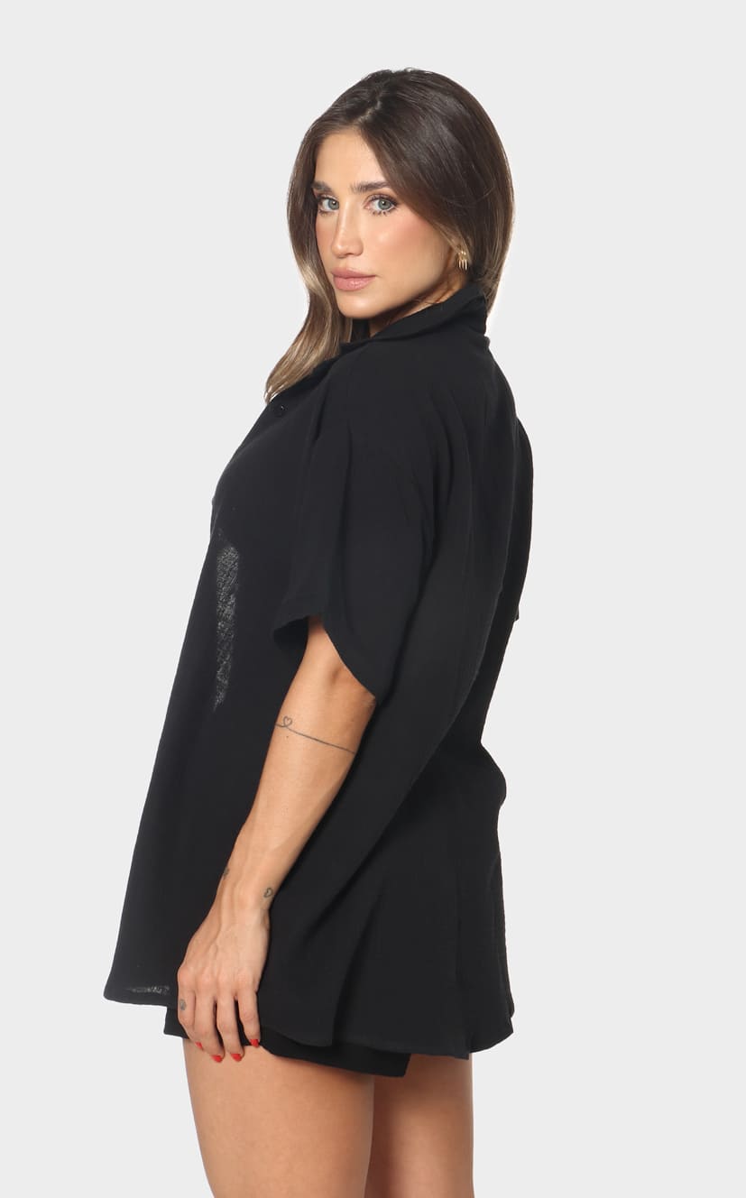 Camisa Negra Oversize