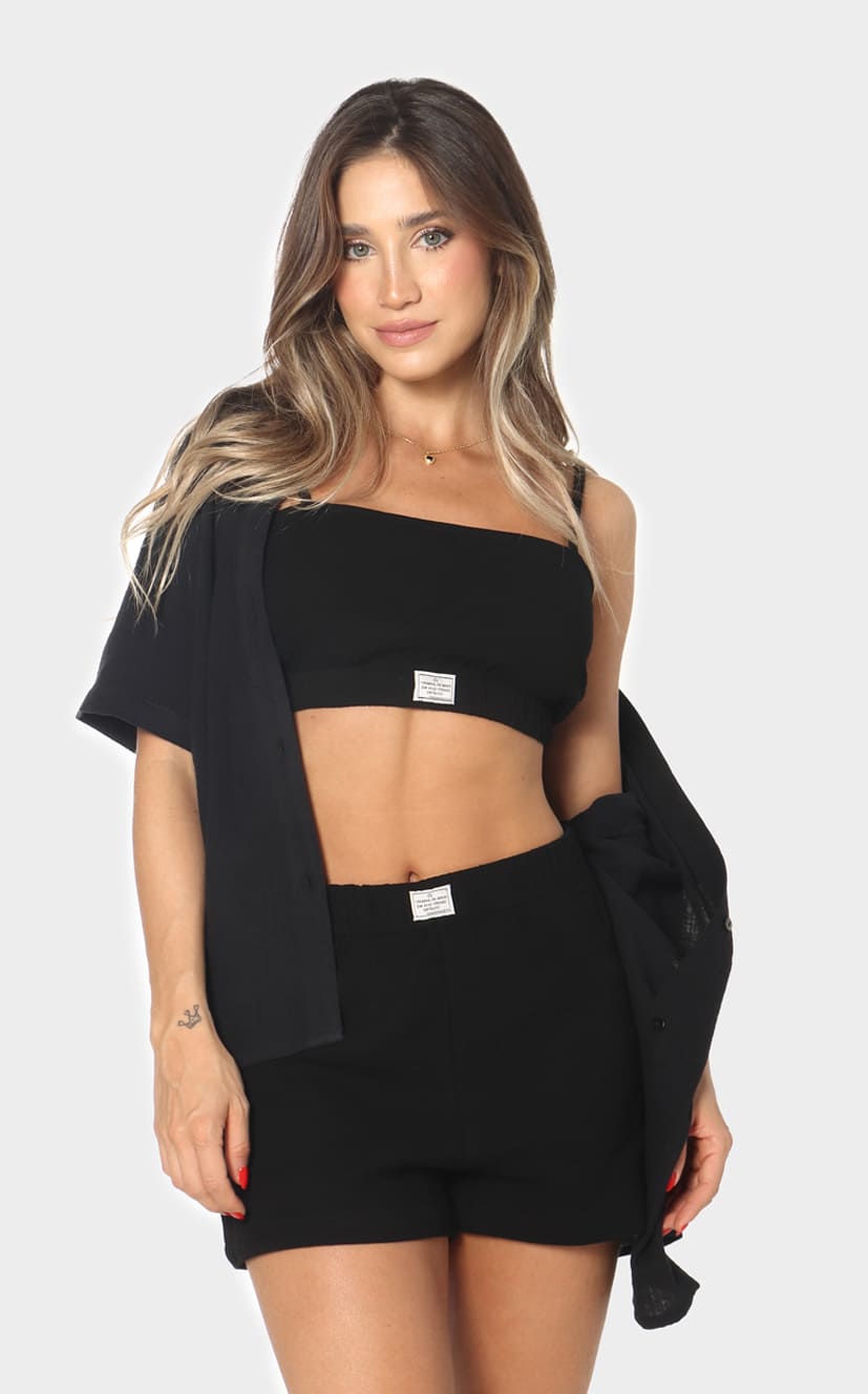 Camisa Negra Oversize