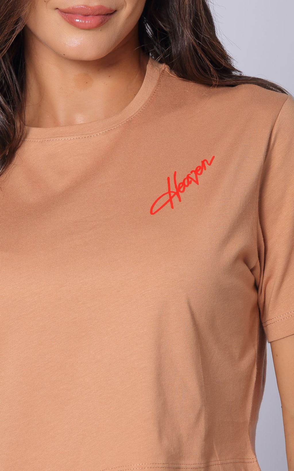 Camiseta Camel Regular Cropped