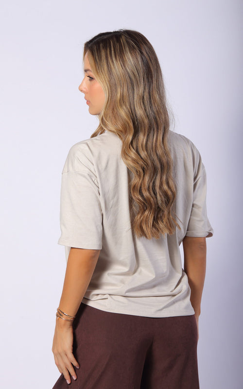 Light Gray Oversized T-Shirt by Navissi