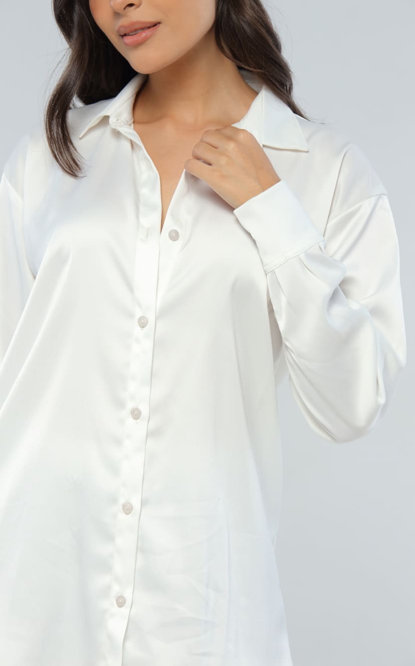 Camisa Marfil Oversize