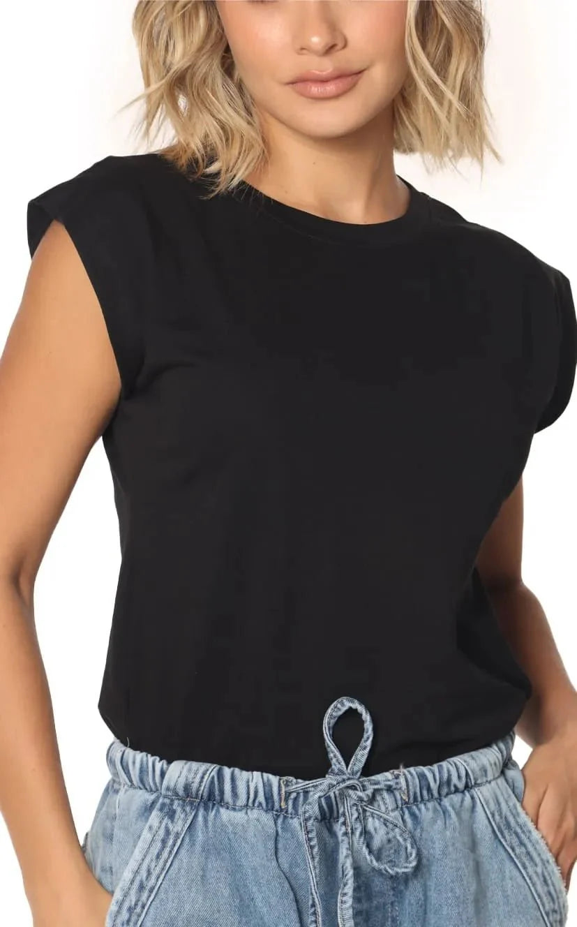 Camiseta Negra Manga Sisa - Navissi Clothing ♡