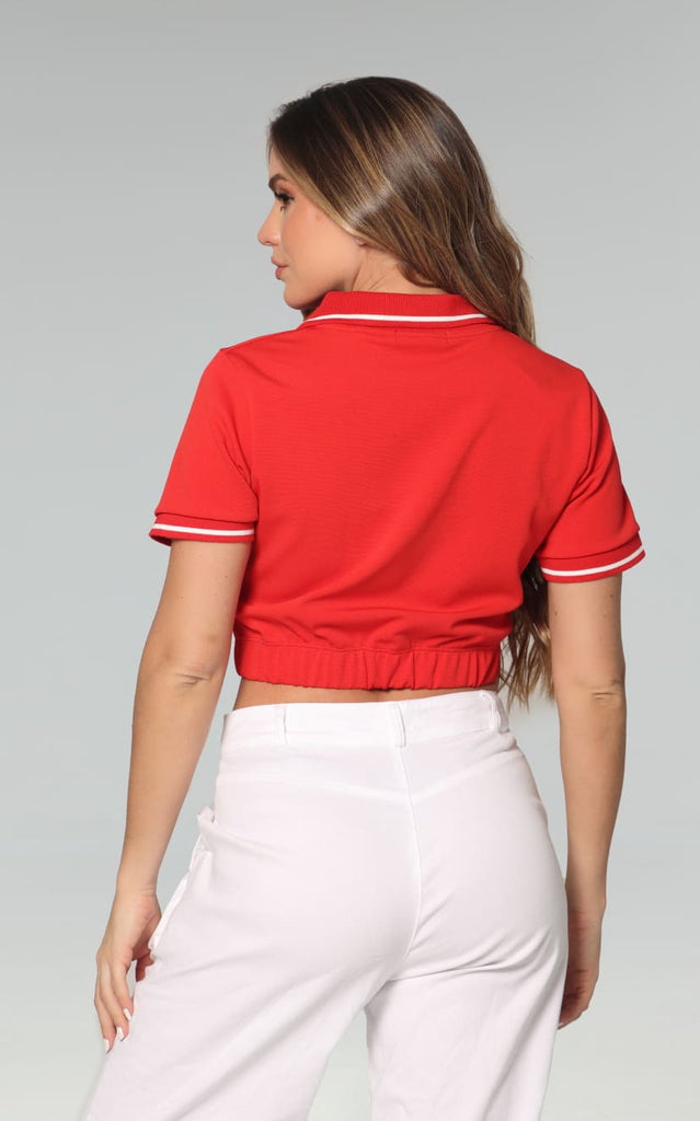 Camiseta Roja Tipo Polo Navissi