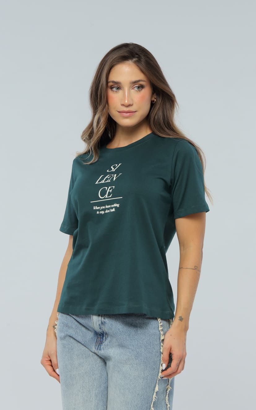 Camiseta Verde Esmeralda Regular