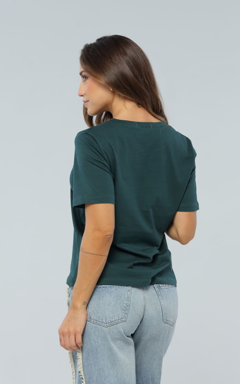 Camiseta Verde Esmeralda Regular