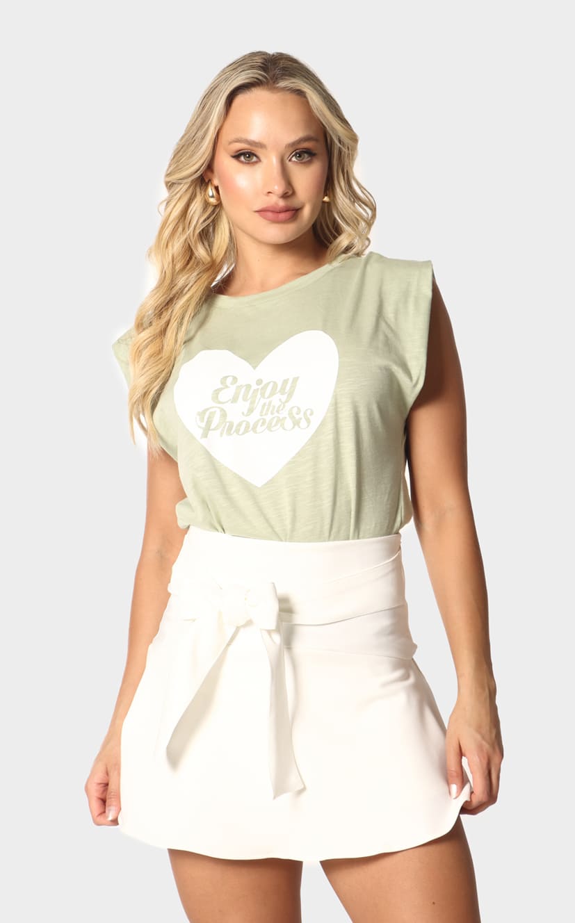Camiseta Verde Manga Sisa