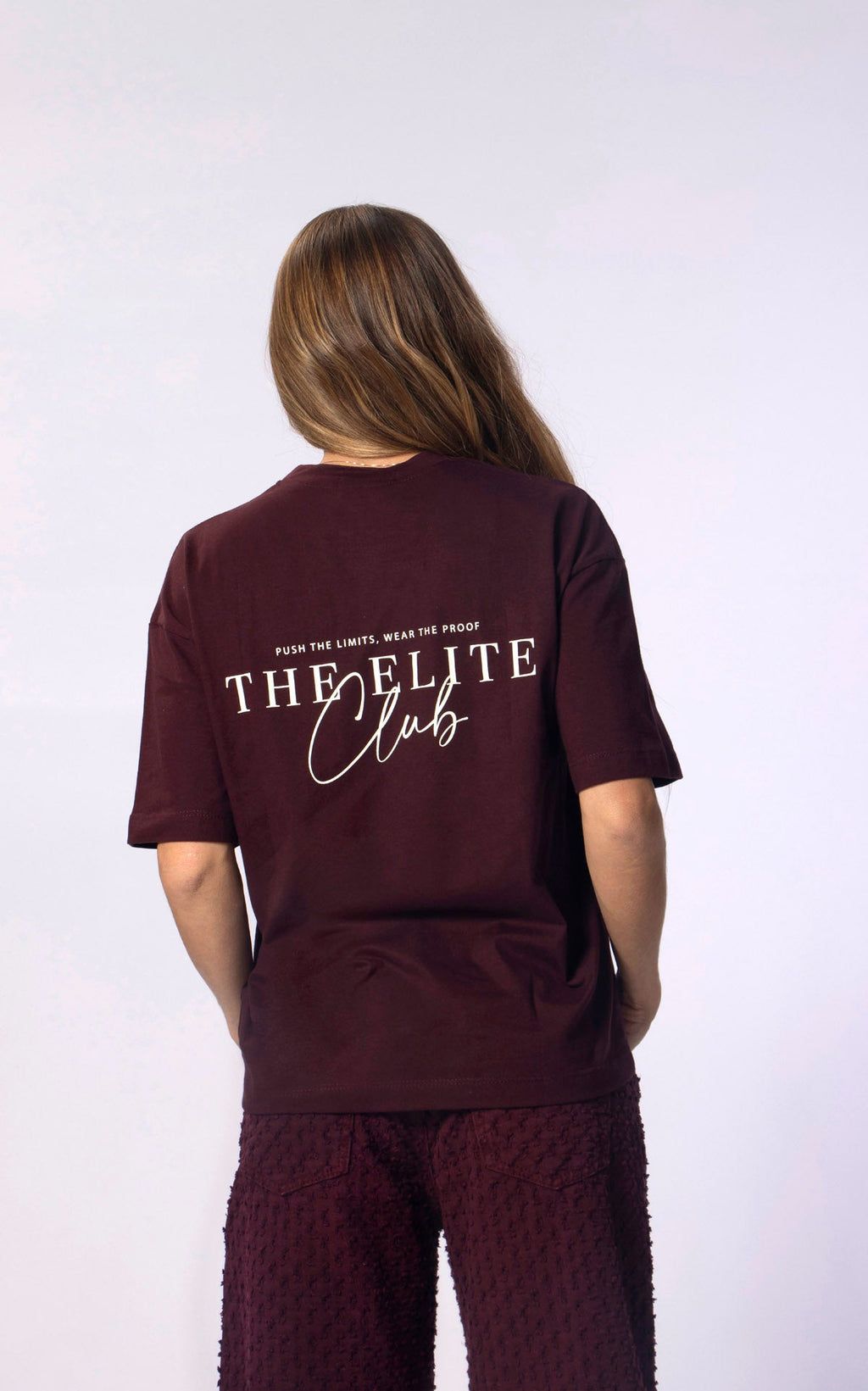 Camiseta Vino Tinto Oversize