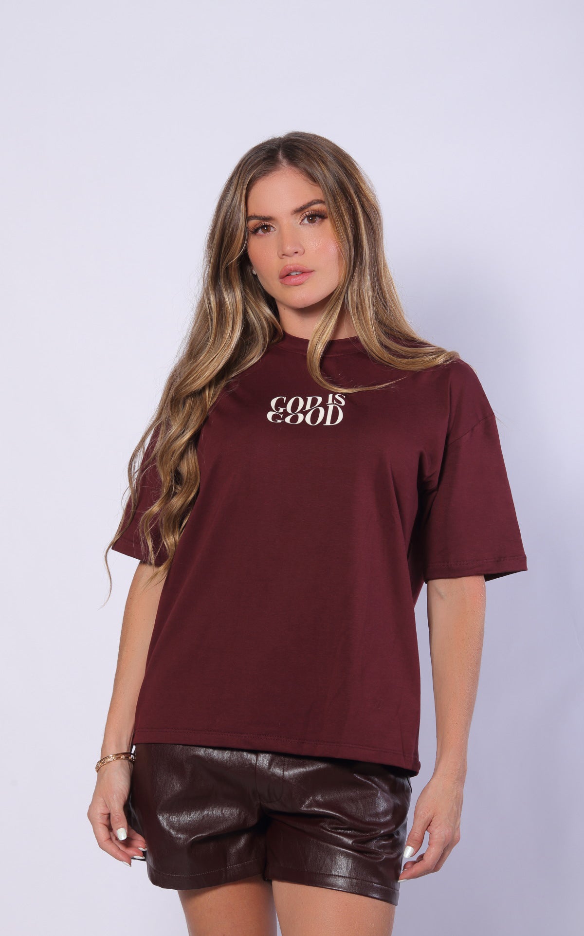 Burgundy Oversized T-Shirt