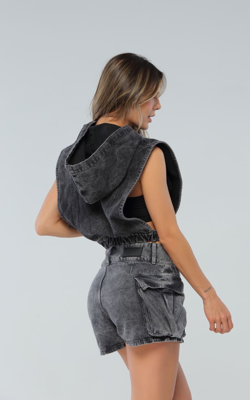 Chaleco Negro Denim