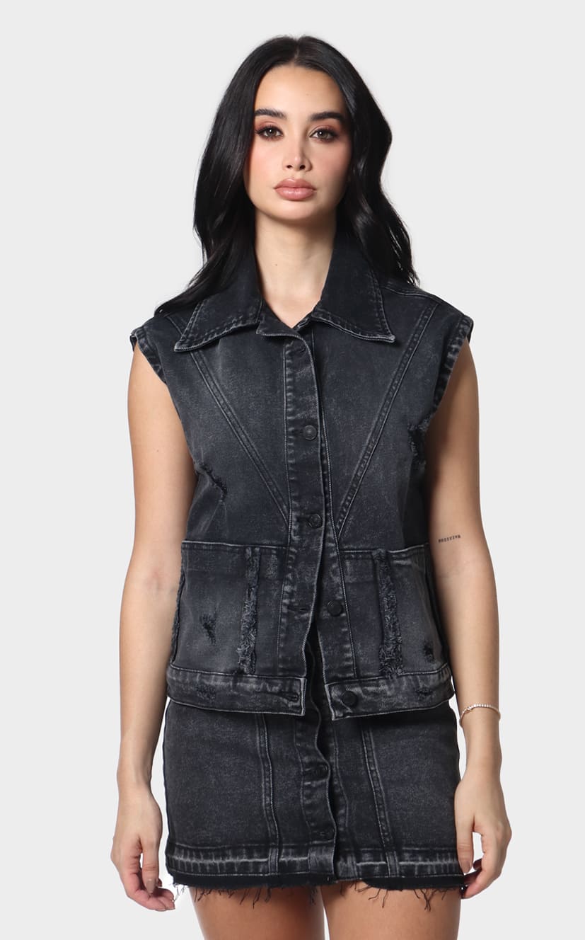 Chaleco Negro Oversize