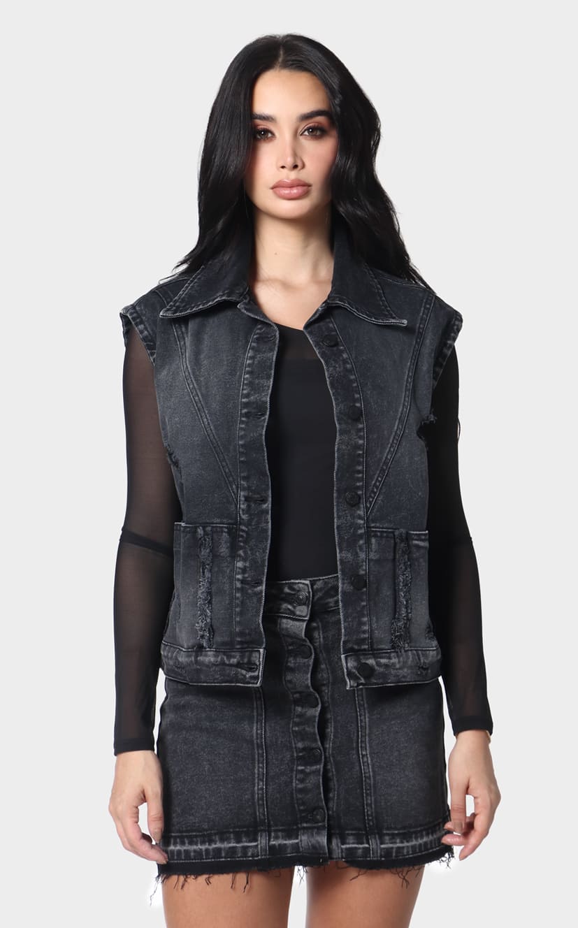 Chaleco Negro Oversize