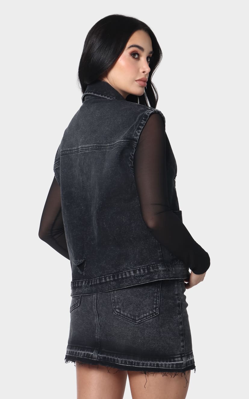 Chaleco Negro Oversize