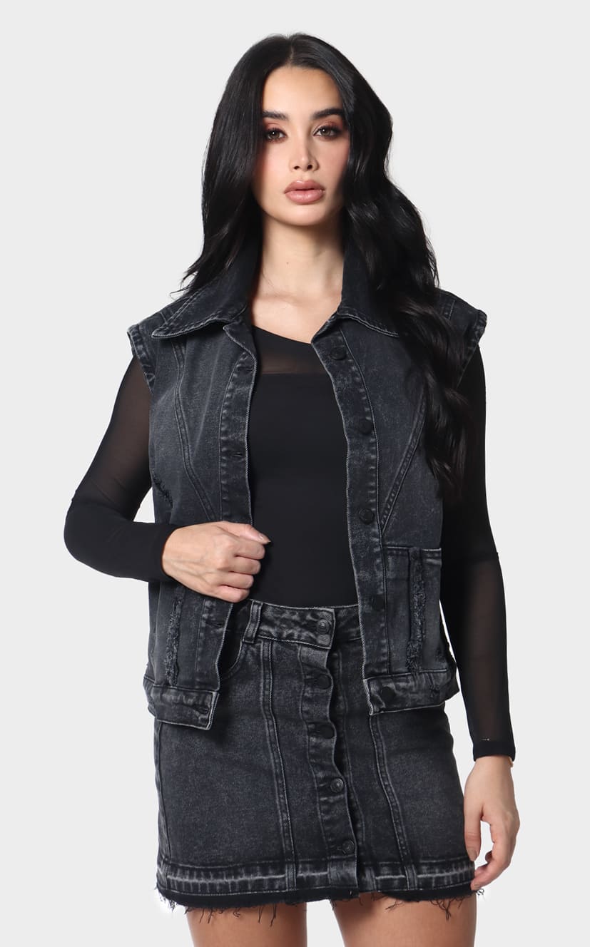 Chaleco Negro Oversize