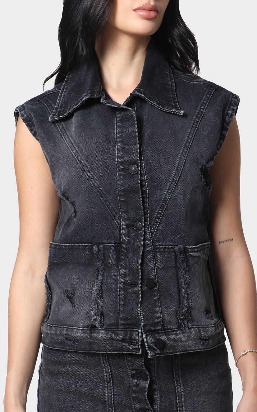 Chaleco Negro Oversize