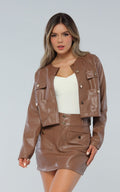 Chaqueta Café Cuerina