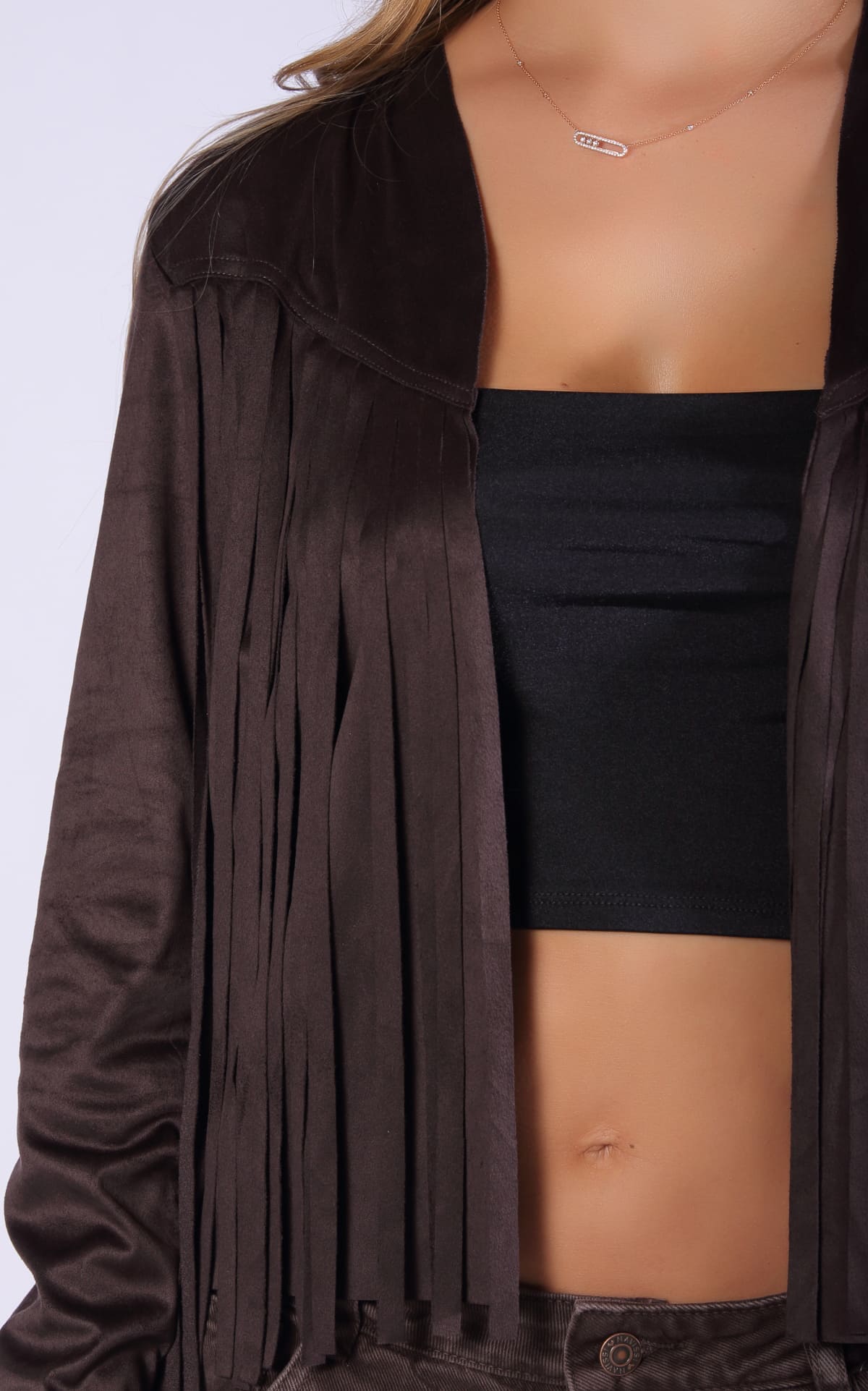 Chaqueta Chocolate Flecos